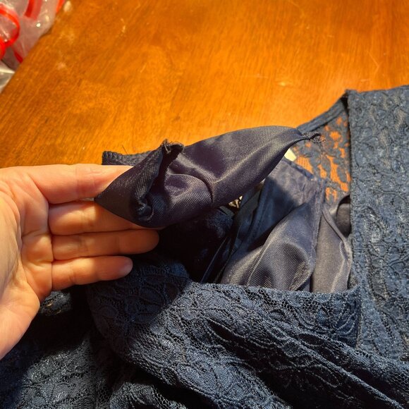 Vintage Dressy Betsy Lace‎ Maxi Dress Women 16 Short Sleeve Modest Fairy Whimsy - Picture 6 of 13